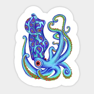 The Paisley Squid Sticker